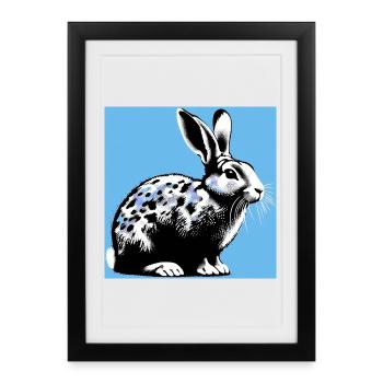 rabbit - Framed poster (27 × 37 cm) - black - Front