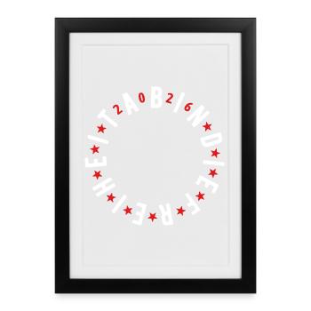 Départ vers la liberté 2026 - Abitur - Cadeau - Affiche encadrée (27 × 37 cm) - noir - Devant