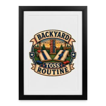 BACKYARD TOSS ROUTINE - Framed poster (27 × 37 cm) - black - Front