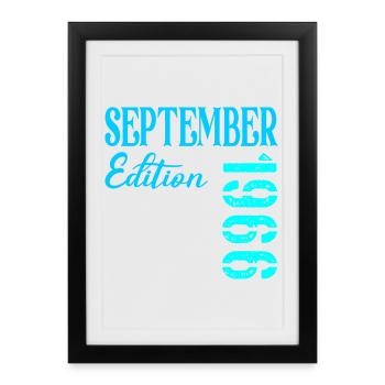 Septembre 1966 - 60e anniversaire - Affiche encadrée (27 × 37 cm) - noir - Devant