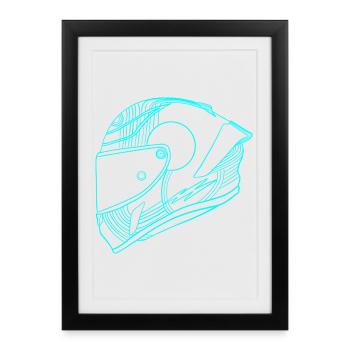 Helmet - Framed poster (27 × 37 cm) - black - Front
