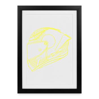 Helmet - Framed poster (27 × 37 cm) - black - Front