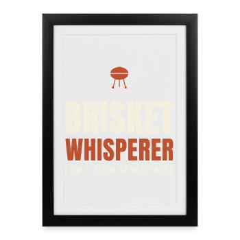 Brisket Whisperer BBQ - Framed poster (27 × 37 cm) - black - Front