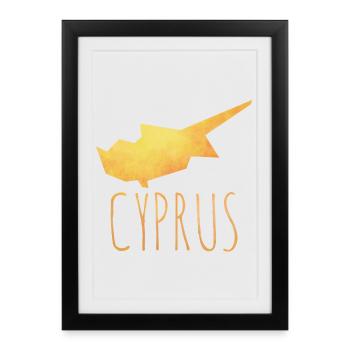 cyprus - Framed poster (27 × 37 cm) - black - Front