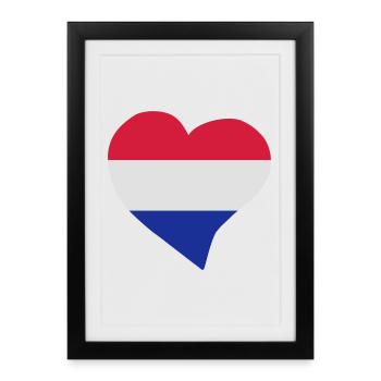 Un coeur néerlandais - Affiche encadrée (27 × 37 cm) - noir - Devant