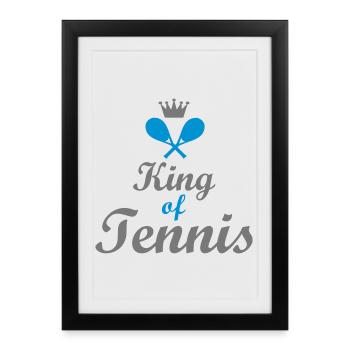 tennis - Affiche encadrée (27 × 37 cm) - noir - Devant