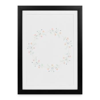 Fleurs - Affiche encadrée (27 × 37 cm) - noir - Devant