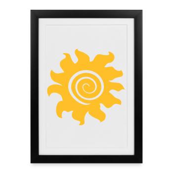 sun - Framed poster (27 × 37 cm) - black - Front