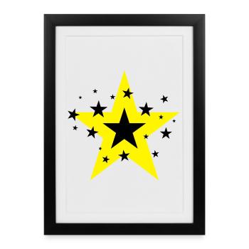 Etoiles - Affiche encadrée (27 × 37 cm) - noir - Devant