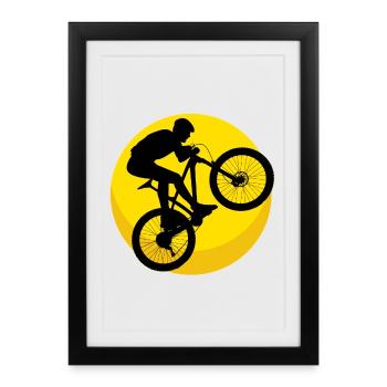 | VTT Vtt - Affiche encadrée (27 × 37 cm) - noir - Devant