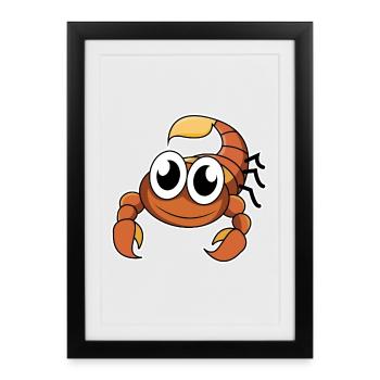 Drôle de scorpion - Affiche encadrée (27 × 37 cm) - noir - Devant