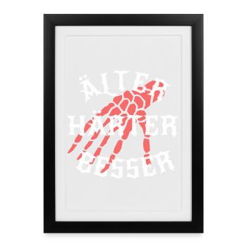 Älter, Härter, Besser - Gerahmtes Poster (27 × 37 cm) - Schwarz - Vorne