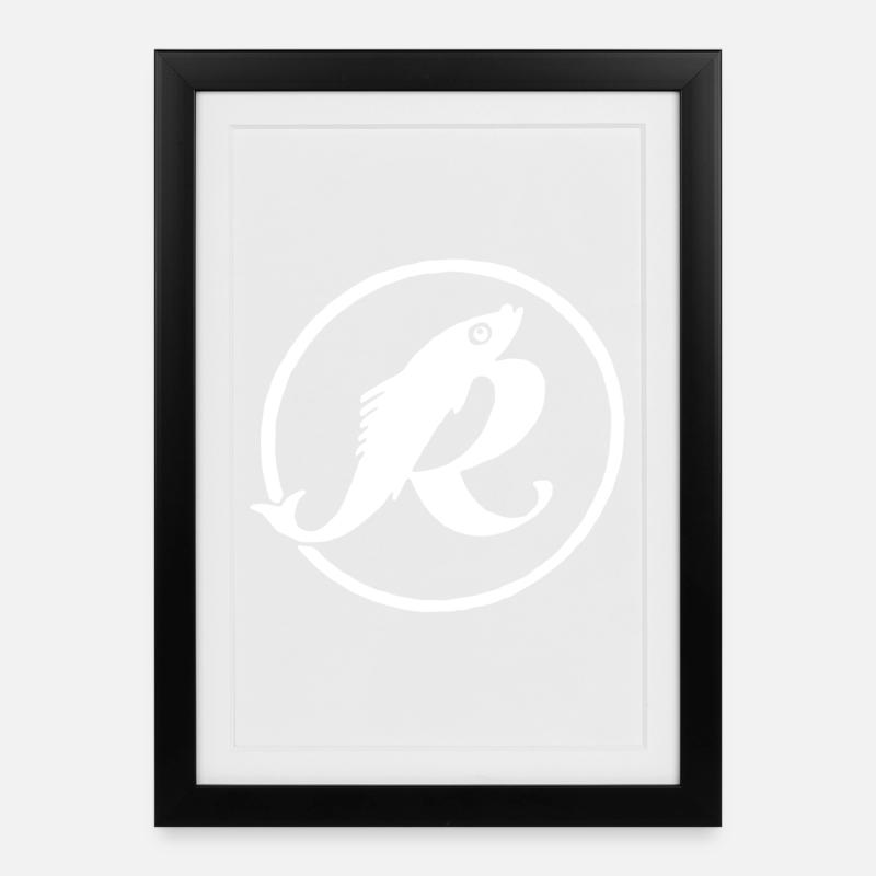 Rostocker Fischkombinat - Gerahmtes Poster (27 × 37 cm) - Schwarz