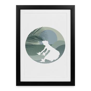 Hawaii Girl - Conception - Affiche encadrée (27 × 37 cm) - noir - Devant