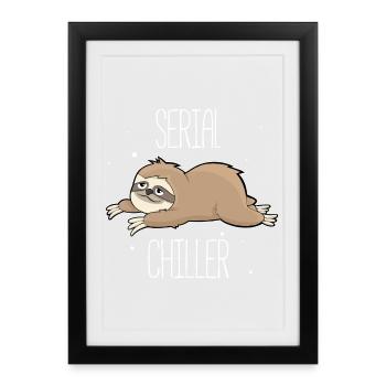 Serial chiller - Framed poster (27 × 37 cm) - black - Front