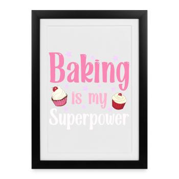 Baking baker baker - Framed poster (27 × 37 cm) - black - Front