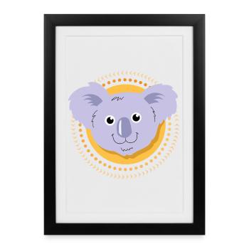 Petit koala - Affiche encadrée (27 × 37 cm) - noir - Devant