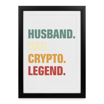 Crypto Papa - Framed poster (27 × 37 cm) - black - Front