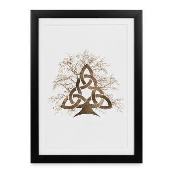 Celtic Tree of Life Knot - Affiche encadrée (27 × 37 cm) - noir - Devant