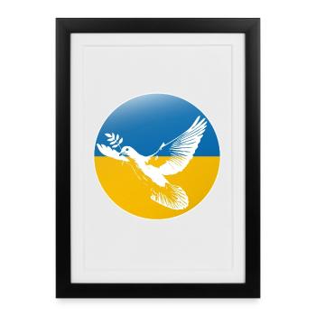 L’Ukraine a plongé dans la paix - Affiche encadrée (27 × 37 cm) - noir - Devant