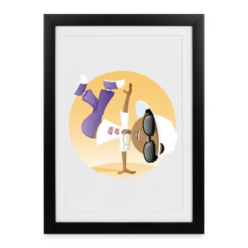 Hip-hop - Affiche encadrée (27 × 37 cm) - noir - Devant