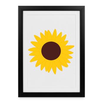 Flower, Yellow, Yellow Flower, Flowers, Sunflower, Blossom - Framed poster (27 × 37 cm) - black - Front