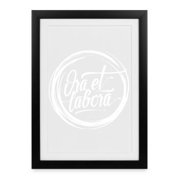 Ora et labora (dark) - Framed poster (27 × 37 cm) - black - Front