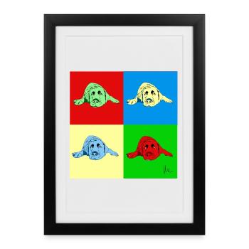 Labrador - Affiche encadrée (27 × 37 cm) - noir - Devant