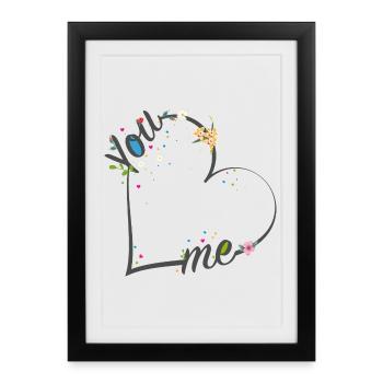 Toi et moi liés par le tendre lien de l’amour - Affiche encadrée (27 × 37 cm) - noir - Devant