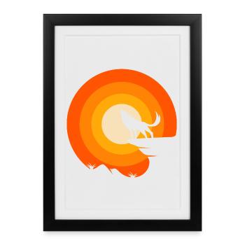 Le loup est mon animal spirituel - Affiche encadrée (27 × 37 cm) - noir - Devant