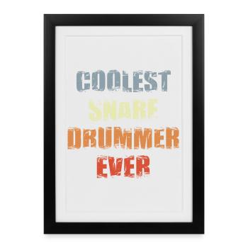 Snarling Drum Player - Framed poster (27 × 37 cm) - black - Front