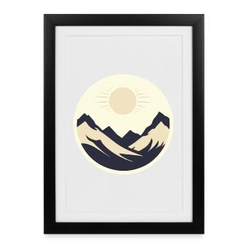 Mountains in the sunshine - Framed poster (27 × 37 cm) - black - Front