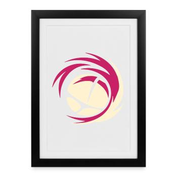 Volleyball - Framed poster (27 × 37 cm) - black - Front
