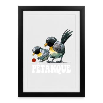 Boules de boules de boules pour pétanque - Affiche encadrée (27 × 37 cm) - noir - Devant