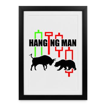 Chemise à commerce Hanging Man R6Z - Affiche encadrée (27 × 37 cm) - noir - Devant