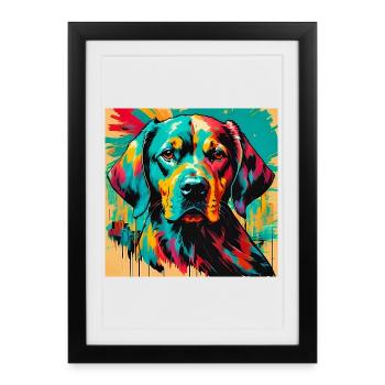Dog - Framed poster (27 × 37 cm) - black - Front