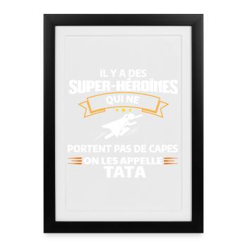 Super-Héroïne TATA Mode - Affiche encadrée (27 × 37 cm) - noir - Devant