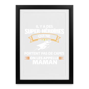 Super-Héroïnes Maman Faucon - Affiche encadrée (27 × 37 cm) - noir - Devant