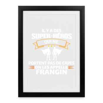 Super-Héros Sans Capes - Affiche encadrée (27 × 37 cm) - noir - Devant