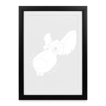 White Sewer Rat - Framed poster (27 × 37 cm) - black - Front