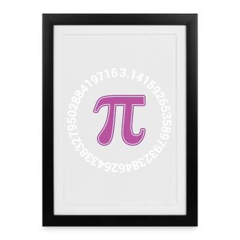 Pi Day - Happy Pi Day - Framed poster (27 × 37 cm) - black - Front