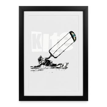 Kite - Framed poster (27 × 37 cm) - black - Front