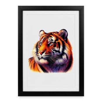 Tiger - Framed poster (27 × 37 cm) - black - Front