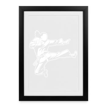 Karate - Framed poster (27 × 37 cm) - black - Front