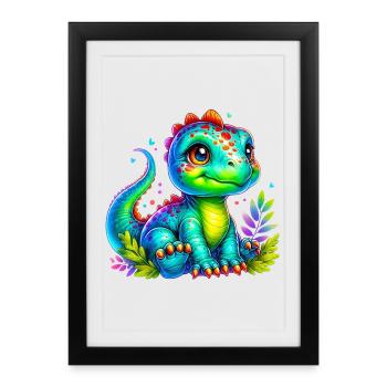 Dinosaur - Framed poster (27 × 37 cm) - black - Front