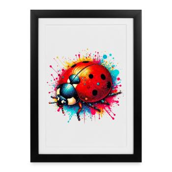 Coccinelle - Affiche encadrée (27 × 37 cm) - noir - Devant