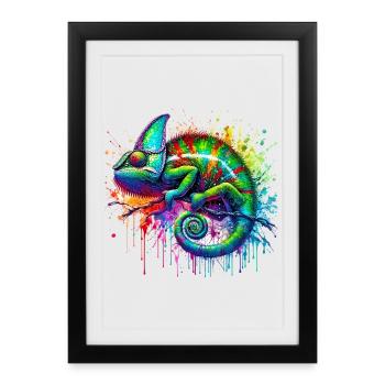 Chameleon - Framed poster (27 × 37 cm) - black - Front
