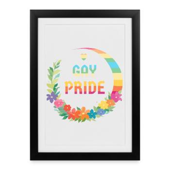 Gays et lesbiennes LGBTQIA+ - Affiche encadrée (27 × 37 cm) - noir - Devant
