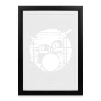 Percussion - Framed poster (27 × 37 cm) - black - Front