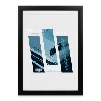 N’arrêtez jamais d’explorer - Affiche encadrée (27 × 37 cm) - noir - Devant
